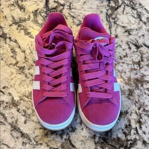 Adidas Campus Women's Pink and White Sneakers sz 7